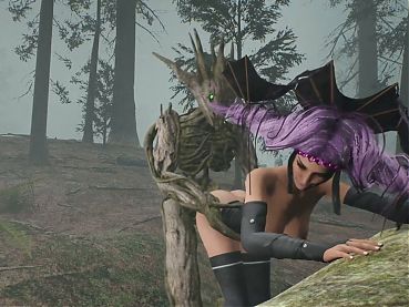 A sexy Witch gets Wood in the Forest