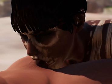 Buff Tribal Woman Gets Creampie From Tourist - 3D Animation